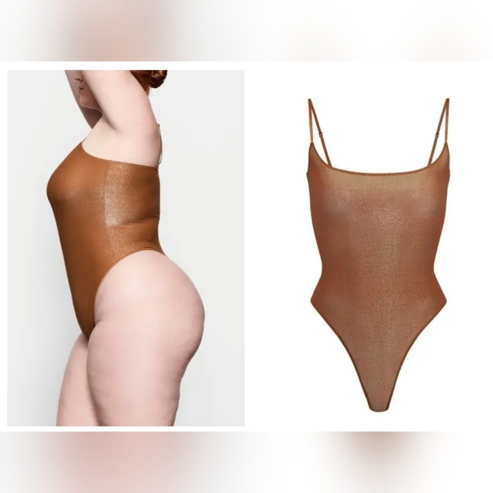 SKIMS Shimmer Cami Bodysuit/ 3X,4X/SIENNA - Picture 12 of 12